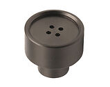 Spira Brass Round Button Cupboard Door Knob (41mm), Gunmetal Grey - SB2326GG