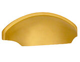 Spira Brass Tulip Cupboard Cup Handle (88mm C/C), Satin Brass - SB2335SB