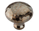 Spira Brass Hammered Mushroom Cupboard Knob (32mm OR 38mm), Antique Brass - SB2337AT 