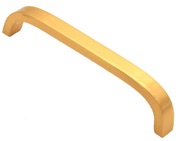 Spira Brass Solid Cupboard Pull Handle (128mm, 288mm OR 448mm C/C), Satin Brass - SB2401SB