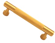 Spira Brass Knurled Cupboard Pull Handle (130mm, 225mm OR 320mm C/C), Satin Brass - SB2413SB