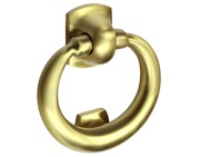 Prima Ring Door Knocker (114mm Diameter), Satin Brass - SB28