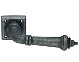 Spira Brass Lever On Square Rose, Pewter - SB305PEW (sold in pairs)
