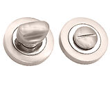 Spira Brass Bathroom Thumb Turn & Release, Dual Finish Polished Chrome & Satin Nickel - SB3106DT