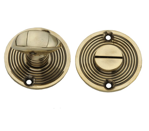 Spira Brass Beehive Bathroom Thumb Turn & Release, Aged Brass - SB3107AB