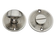 Spira Brass Beehive Bathroom Thumb Turn & Release, Polished Nickel - SB3107PN