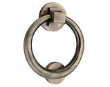 Spira Brass Ring Door Knocker, Antique Brass - SB4104ANT