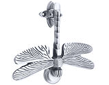 Spira Brass Dragonfly Door Knocker (130mm x 160mm), Satin Chrome - SB4108SC
