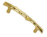 Spira Brass Bamboo Cupboard Pull Handle (100mm OR 200mm c/c), Polished Brass - SB5103PB150