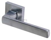 M Marcus Sorrento Axis Door Handles On Square Rose, Satin Chrome - SC-4062-SC (sold in pairs)