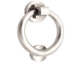 Spira Brass Ring Door Knocker, Satin Chrome - SB4104SC
