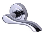 M Marcus Sorrento Aurora Door Handles On Round Rose, Polished Chrome - SC-7352-PC (sold in pairs)