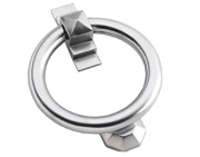 Prima Ring Door Knocker, Satin Chrome - SCP779