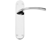 Intelligent Hardware Scimitar Door Handles On Backplate, Polished Chrome - SCI.01.CP (sold in pairs) 