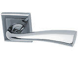 Intelligent Hardware Scimitar Door Handles On Square Rose, Polished Chrome - SCI.09.SQ.CP (sold in pairs)