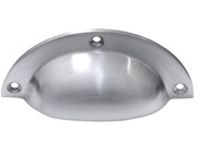 Prima Traditional Cup Handles (90mm x 43mm), Satin Chrome - SCP159