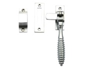 Prima Beehive Casement Fastener With Hook And Mortice Plate, Satin Chrome - SCP2023