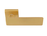 Carlisle Brass Manital Spring Door Handles On Square Rose, Satin Brass - SG5SB (sold in pairs)