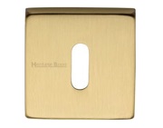 Heritage Brass Standard Square Key Escutcheon, Satin Brass - SQ5002-SB