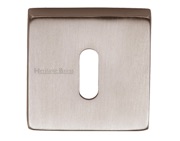 Heritage Brass Standard Square Key Escutcheon, Satin Nickel - SQ5002-SN