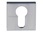 Heritage Brass Euro Profile Square Key Escutcheon, Satin Chrome - SQ5004-SC
