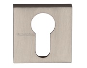Heritage Brass Euro Profile Square Key Escutcheon, Satin Nickel - SQ5004-SN