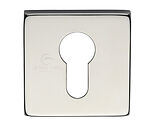 M Marcus Steel Line Grade 304 Euro Profile Square Key Escutcheon, Polished Stainless Steel - SS-SQ891-P