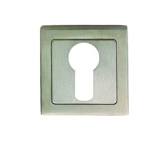 Euro Profile Satin Stainless Steel Lock Keyhole Cover High Quality Square Escutcheon Plate