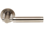 Eurospec Astoria Dual Finish Polished Stainless Steel & Satin Stainless Steel Door Handles - SWL1006DUO (sold in pairs)