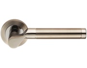 Eurospec Lucerna Dual Finish Polished Stainless Steel & Satin Stainless Steel Door Handles - SWL1009DUO (sold in pairs)