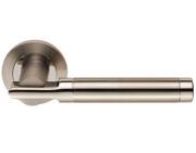 Eurospec Berna Dual Finish Polished Stainless Steel & Satin Stainless Steel Door Handles - SWL1010DUO (sold in pairs)