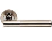 Eurospec Philadelphia Satin Stainless Steel Or Dual Finish Polished & Satin Stainless Steel Door Handles - SWL1194 (sold in pairs)