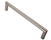Eurospec Mitred Knurled Pull Handle (300mm OR 450mm C/C), Satin Stainless Steel - SWP1169/300SSS