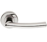 Carlisle Brass Serozzetta Dos Door Handles On Round Rose, Polished Chrome - SZC020CP (sold in pairs)