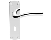 Carlisle Brass Serozzetta Cuatro Door Handles On Backplate, Polished Chrome - SZC041CP (sold in pairs)