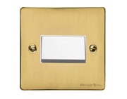 M Marcus Electrical Elite Flat Plate Fan Isolating Switches, Polished Brass, Black Or White Trim - T01.990.PB