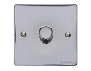 M Marcus Electrical Elite Flat Plate 1 Gang Trailing Edge Dimmer Switch, Polished Chrome (Trimless) - T02.971.TED