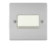 M Marcus Electrical Elite Flat Plate Fan Isolating Switches, Polished Chrome, Black Or White Trim - T02.990.PC
