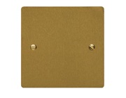 M Marcus Electrical Elite Flat Plate Single Section Blank Plate - Satin Brass- T04.931.SB