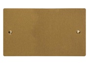 M Marcus Electrical Elite Flat Plate Double Section Blank Plate - Satin Brass - T04.932.SB