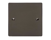 M Marcus Electrical Elite Flat Plate Single Section Blank Plate - Polished Black Nickel - T06.931