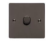 M Marcus Electrical Elite Flat Plate 1 Gang Dimmer Switch, Polished Black Nickel, 250 Watts OR 400 Watts - T06.971