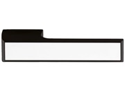 Atlantic Tupai Rapido Versaline Tobar Designer Door Handles On Rectangular Rose, Pearl Black With White Plate - T3089LWHMB (sold in pairs)