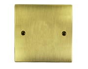 M Marcus Electrical Elite Flat Plate Single Section Blank Plate, Antique Brass - T91.931