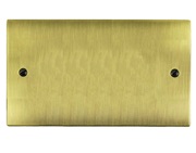 M Marcus Electrical Elite Flat Plate Double Section Blank Plate, Antique Brass - T91.932