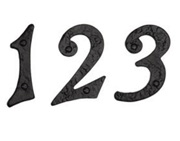 M Marcus Tudor Collection Face-Fix (0-9) Door Numerals, (102mm) Rustic Black Iron - TC355