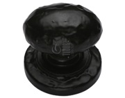 M Marcus Tudor Collection Oval Cabinet Knob (32mm OR 38mm), Rustic Black Iron - TC534