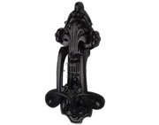 M Marcus Tudor Collection Ornate Door Knocker (204mm x 107mm), Rustic Black Iron - TC539