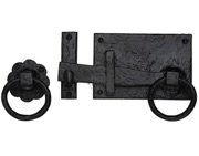 M Marcus Tudor Collection Gate Latch, (142mm) Rustic Black Iron - TC570