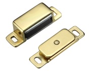 Zoo Hardware Top Drawer Fittings Magnetic Catch, Electro Brass - TDFMC1EB